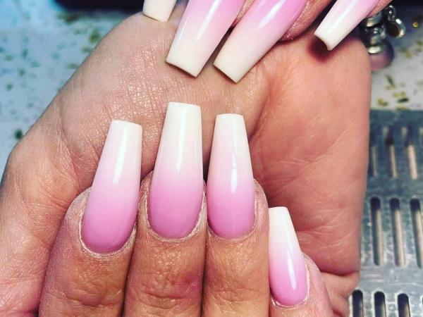 Pink & white/ombre